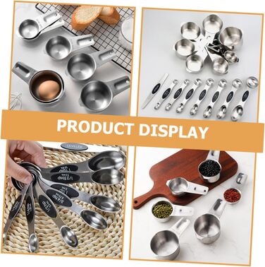 PRETYZOOM 3-Piece Measuring Cup and Spoon Set, Baking Molds, Cold Brew Coffee Maker, Coffee Cups, Medium Cookie Cutters (Reindeer), Baking Measuring Cup, Measuring Spoons, Cup, Stainless Steel