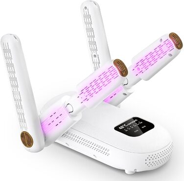 Електричний сушильник для взуття 2 пари, з таймером 1/3/6 год та 2 швидкостями, UV-лампа, складаний дизайн, для взуття, рукавичок, шапок, шкарпеток, лижних черевиків