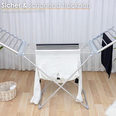 Електрична сушилка для білизни Zilan з підігрівом XXL, сушилка для одягу, стійка для сушіння, сушилка для білизни