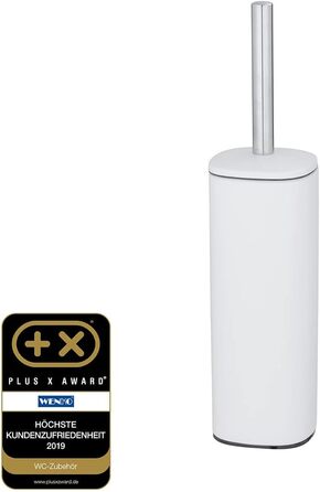 Набір для туалету WENKO Alassio: щітка для унітазу з висувним картриджем, чорний, сталь, 9,3 x 39,2 x 9,3 см