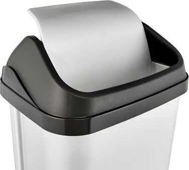 Відро для сміття Keepeer з кришкою-маятником, Swantje, сірий (світло-сріблястий, 2x25 л)