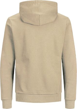 Чоловічий худі Jack & Jones Reg Fit з каптуром та кишенею, бежевий (Crockery), розмір XL