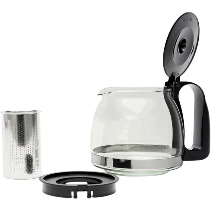 Скляна чайник T24 з ситечком, 1250 мл (без підставки)