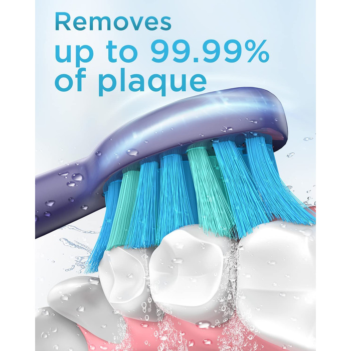 Електрична зубна щітка Hyazinthe з 8 насадками, швидка зарядка 3 години, 5 режимів, таймер 2 хвилини