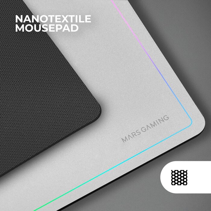 MARSGAMING MCP124: Ігровий комбосет 3в1 з клавіатурою H-Mech LED RGB, мишею 3200DPI з HUANO Switches та килимком Nanotextil 360x260mm, сумісний з усіма платформами, іспанська розкладка, чорний