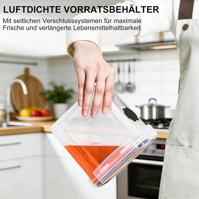 Набір контейнерів для зберігання Haushaltszauber® XXL (42 шт.) | Герметичні контейнери для продуктів | Без BPA, стекуються, прозорі | Для кухні, холодильника та морозильника