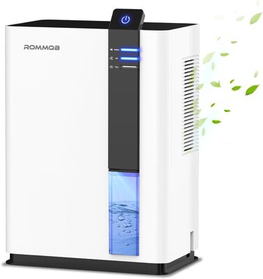 Електричний осушувач повітря ROMMQB 3000 мл - компактний осушувач для дому, підвалу, ванної кімнати, спальні, квартири. Smart осушувач з автовимкненням та 5 нічними світлами