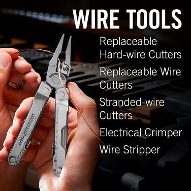 Мультитул Leatherman Rebar, 17 функцій, чорний неіржавний, чохол MOLLE, для дому, туризму