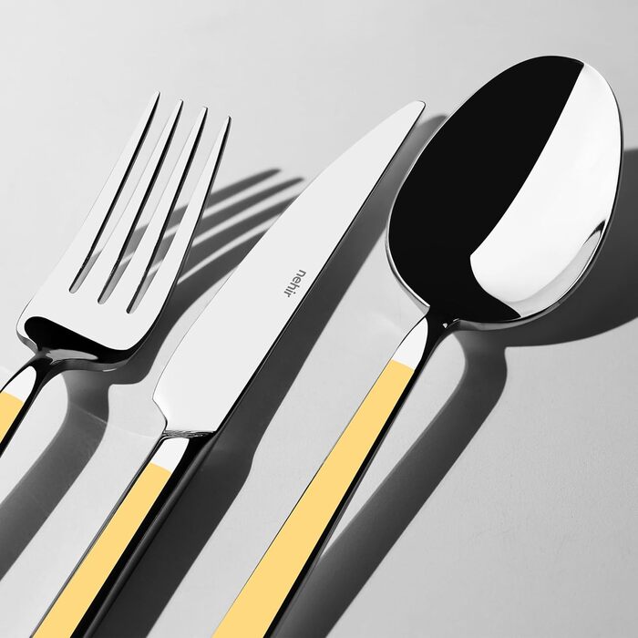Набір столових приборів зі нержавіючої сталі на 6 осіб (24 шт.) - Елегантний набір для щоденного використання та особливих випадків, стійкий до корозії