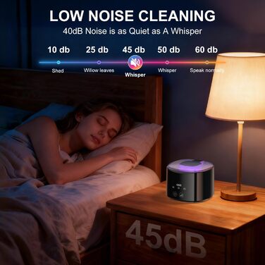 Ультразвукова очищувач 50 кГц, 230 мл, акумулятор 2000 mAh, з УФ-лампою, для зубних щіток, протезів, ювелірних виробів (чорний)