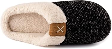 Жіночі теплі капці ULTRAIDEAS з плюшу та піною з пам'яттю (Memory Foam), м'які домашні та вуличні тапочки, чорні, розмір 40/41 EU