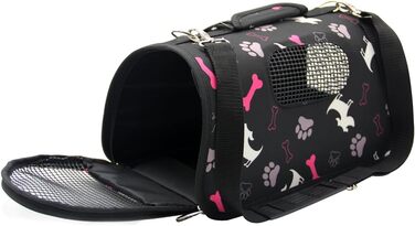 Транспортна сумка для котів BPS, переноска для тварин, 3 розміри S/M/L, чорна, 37 x 22 x 20 см