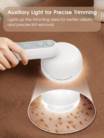 Електричний видальник ворсу COPPA з 6 лезами, 3 швидкості, перезаряджається, для одягу, з індикатором заряду