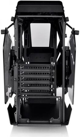 Корпус для ПК Thermaltake AH T200 Black, Micro-ATX, загартоване скло 3мм, Helikopter-дизайн, чорний