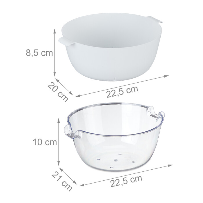 Relaxdays Mesh Strainer with Bowl