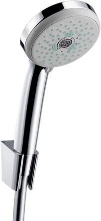 hansgrohe Croma 100 Showerhead incl. showerhead holder, 4 spray patterns, Chrome (3 spray patterns)