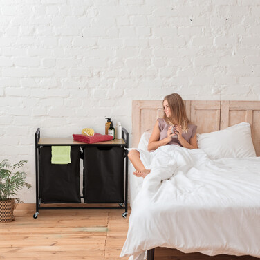 Relaxdays Laundry Basket with Storage