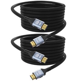 Кабель HDMI 2.2 96Gbps Ultra-High-Speed: 16K, 12K, 10K, 8K, 4K@120Hz/240Hz/480Hz, eARC, HDR10+, Dolby Atmos/Vision, HDCP 2.2 (3м+3м)