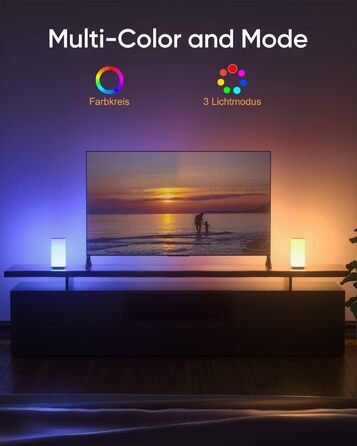 Нічна лампа торшера Touch Dimmable, з пультом дистанційного керування LED, на батарейках, 256 кольорів, 3 режими, нічник, для дітей, створення атмосфери, настільна лампа, таймер для спальні, вітальні, біла