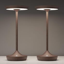 Бездротова LED-лампа для кемпінгу та дому: перезарядна настільна лампа з датчиком дотику, 3 кольори, IP54, 6000mAh (2 шт.)