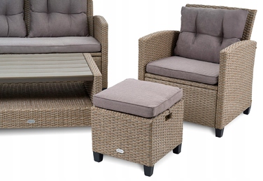 Комплект садових меблів Di Volio DV-016GF Firenze, техноротанг, бежевий, 6 предметів