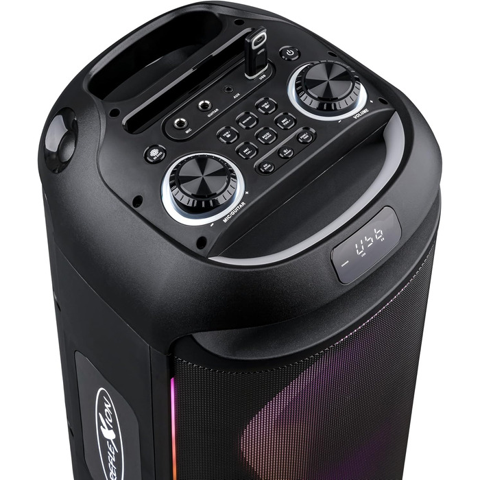 Reflexion PS09BT Bluetooth Портативна Акустика для Вечірок, DJ, Караоке, 500 Вт, FM Радіо, LED Ефект, Мікрофон, Вбудований Акумулятор, Чорний