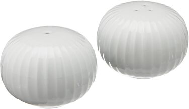 Kähler Salt and Pepper Shaker Set H5 cm Hammershøi Danish Handmade, white