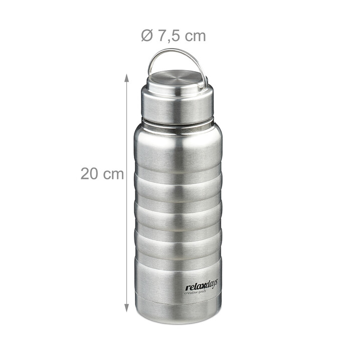 Relaxdays Stainless Steel Drinking Bottle 400 ml