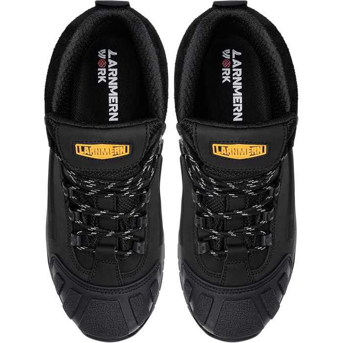 Черевики робочі чоловічі LARNMERN S3, водонепроникні, антистатичні, з металевим підноском, для будівництва, комфортні, чорні, 45 EU, широкі