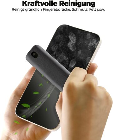 Набір для чищення екрану: 2 шт. для iPhone, монітора, планшета, телефону + щітка (сірий + рожевий) (сірий + кремовий) 10 мл