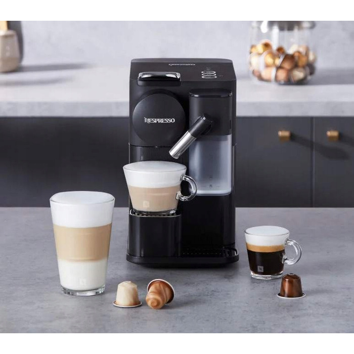 Капсульна кавомашина з капучинатором De'Longhi Lattissima One, 19 бар, чорна