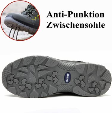 Черевики безпеки зимові чоловічі/жіночі S3, легкі, теплі, з металевим носком, 35-48 (38 EU, чорний)