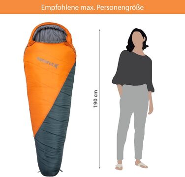 Сплячий мішок Outdoor 3 сезони -12.0°C (Оранжевий)