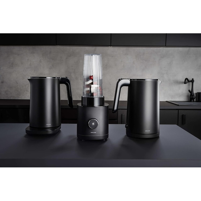 ZWILLING ENFINIGY Water Kettle Pro with Temperature Setting, Stainless Steel Scale Filter & Keep-Warm Function, 1850 Watts, 1.5 Liters, Black