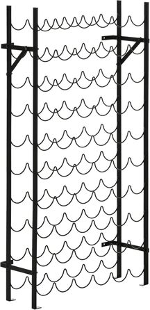 Homcom Wine Rack Wine Stand Bottle Rack 60 Bottles Wall Mount Metal Black