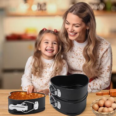 Форма для випічки BelleStyle Kleine Herz, 4 шт., 12 см, серцеподібна, антипригарна, з плоским дном, для випічки тортів, хліба