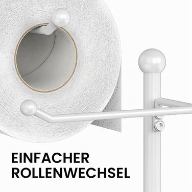 Тримач для туалетного паперу Simple Houseware в англійському стилі, білий, серія Opulent Garden