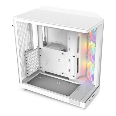 Корпус ПК NZXT H6 Flow RGB: компактний Mid-Tower з 3 вентиляторами, чорний/білий