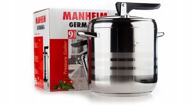 Скороварка Manheim Germania 9 л, срібляста, для індукційних плит