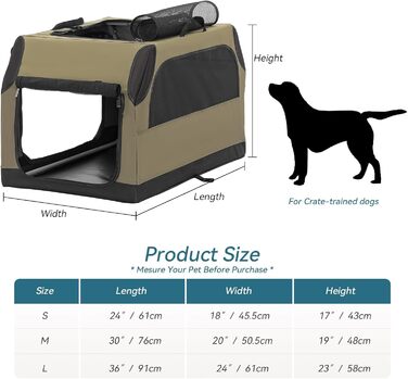 PETSFIT: Транспортна переноска для собак, авто, складана, армійний зелений