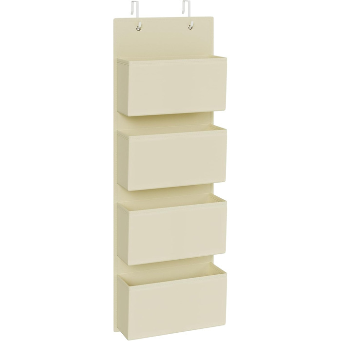 Організатор для шафи SONGMICS з 4 кишенями, настінний, для зберігання, на двері, спальня, вітальня, 2 x 33,5 x 00 см, RDH04G (1, Бежевий)