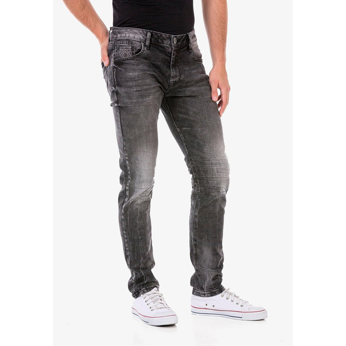 Чоловічі джинси Cipo & Baxx Modern Denim, антрацит (34W/34L) | Стильні джинси для міста та відпочинку