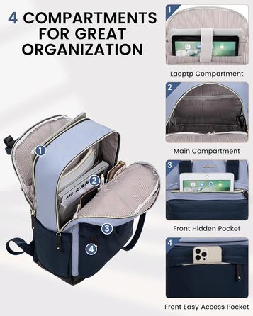 LOVEVOOK Рюкзак для жінок, 15.6