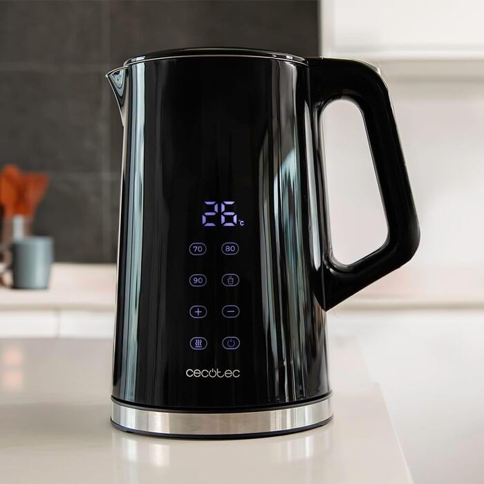 Електричний чайник Cecotec Thermosense 800 Neo, 1.7л, 2200W, регулювання температури 40-100°C, нержавіюча сталь
