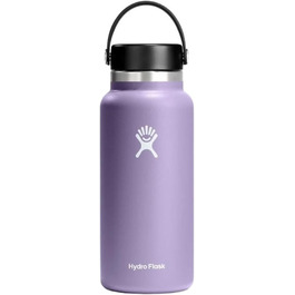 HYDRO FLASK - 1180ml (40oz) Water Bottle - Insulated Stainless Steel Water Bottle - Sports Bottle with Leak-Proof Flex Cap Lid & Strap - Dishwasher-Safe Thermos Bottle - Wide Mouth Opening - (Flex Cap, Moonshadow)