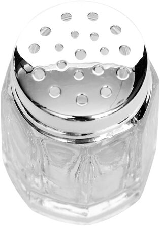 Brillibum Design Mini Salt Shaker Crystal Glass Spice Shaker Square Small Glass Fine Silver Real Silver Salt Shaker Pepper Shaker Shaker Glass Salt and Pepper Shaker