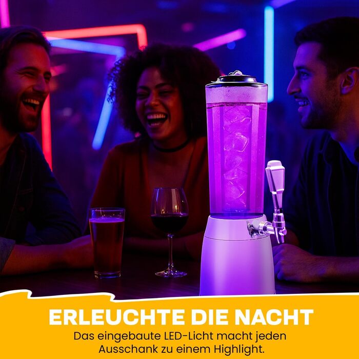 Пивна колона 4.0L з охолодженням 1.3L, хромована - для бару та дому