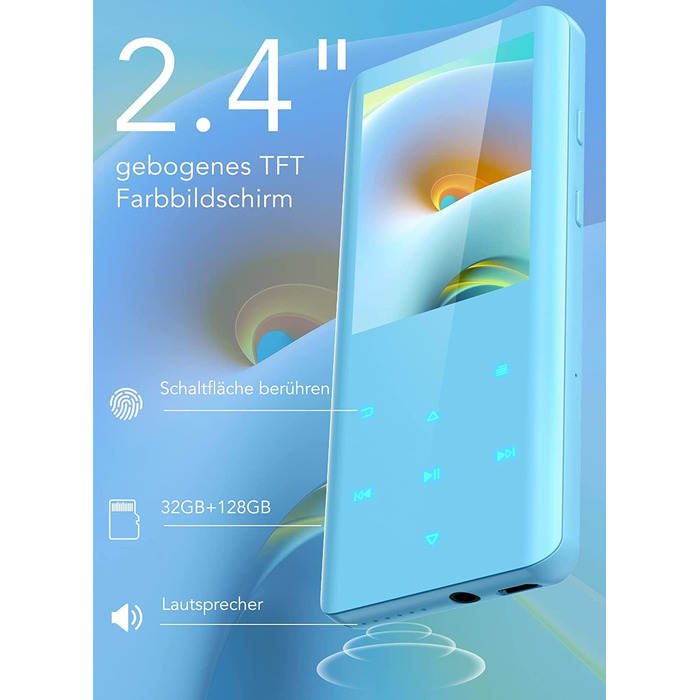 MP3 плеєр AGPTEK 64GB Bluetooth 5.3, 2.4