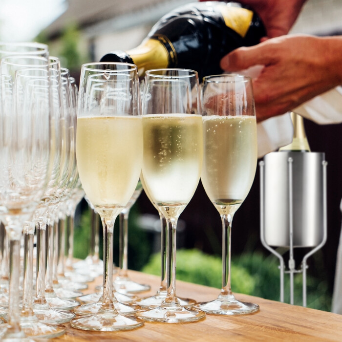 Relaxdays Champagne Stand Stainless Steel