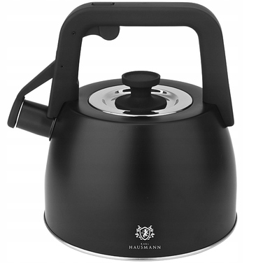 Класичний сталевий чайник Karl Hausmann, 2,5 л, чорний, сріблястий, сірий